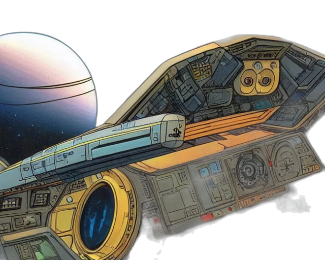 car, concept art, comic book art, outer space transparent PNG cut-out