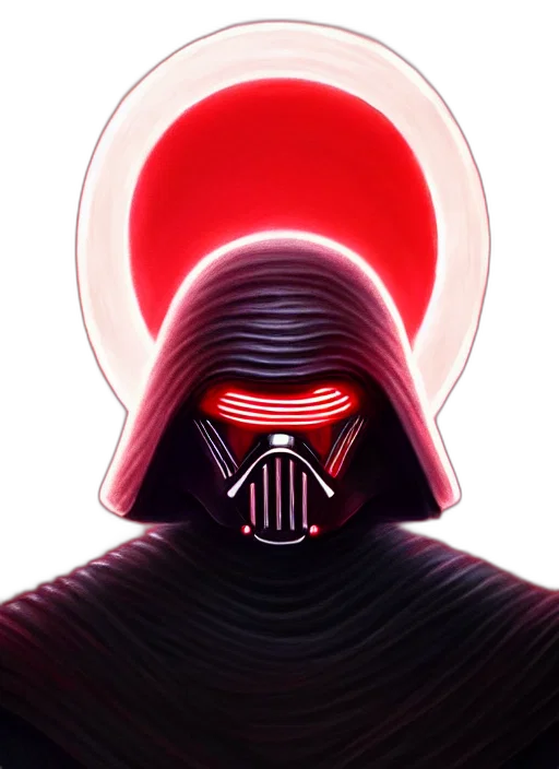mask, face, staff, concept art, comic book art, pixel art, 3d render, neon lights transparent PNG cut-out
