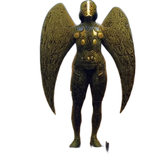 sword, staff, concept art, 3d render, fantasy art, golden, arch, angel transparent PNG cut-out
