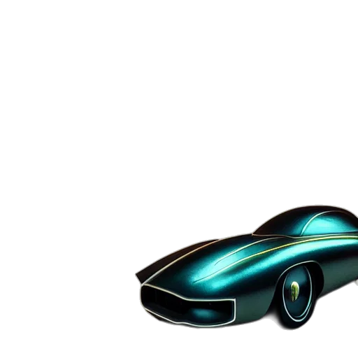 car, 3d render, concept art, photorealistic, fantasy art, retro, futuristic, shiny transparent PNG cut-out