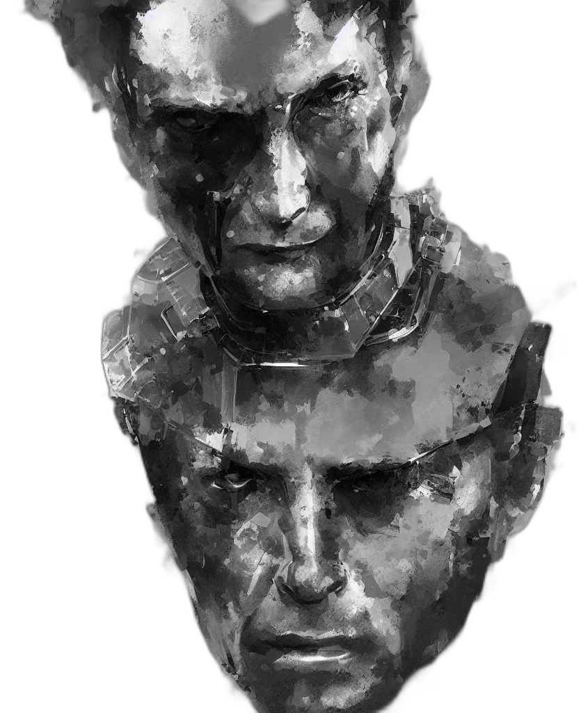 face, mask, robot, concept art transparent PNG cut-out
