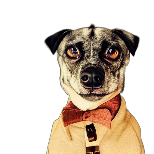 staff, animal, jacket, face, photorealistic, watercolor, cartoon, oil painting transparent PNG cut-out