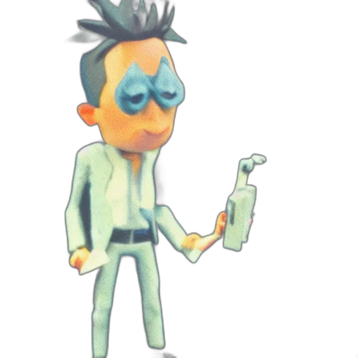 staff, jacket, robot, creature, concept art, 3d render, cartoon, watercolor transparent PNG cut-out