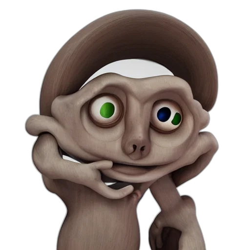 creature, mask, face, staff transparent PNG cut-out
