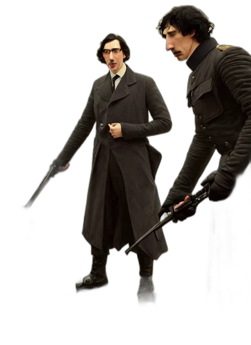 staff, weapon, jacket, concept art, comic book art, 3d render, painting, both transparent PNG cut-out