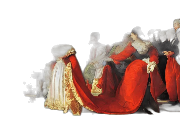 crown, dress, concept art, oil painting transparent PNG cut-out