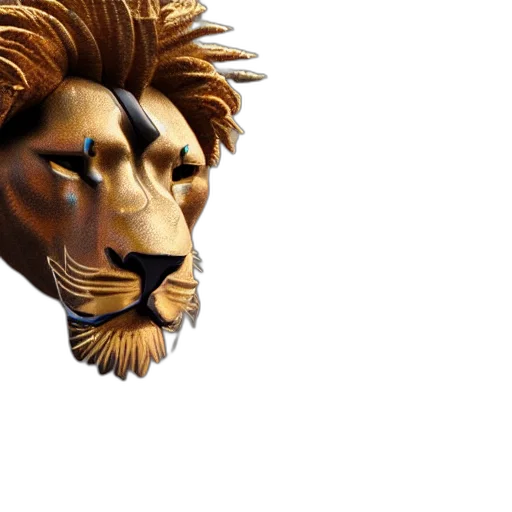 mask, crown, animal, face, 3d render, photorealistic, concept art, fantasy art transparent PNG cut-out