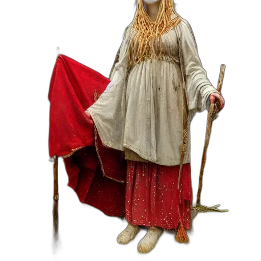 staff, dress, sword, crown transparent PNG cut-out