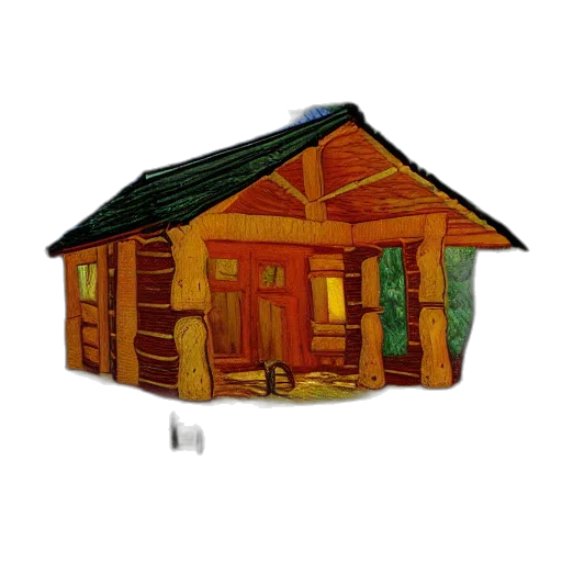 building, furniture, 3d render, concept art, pixel art, photorealistic, snow, forest transparent PNG cut-out