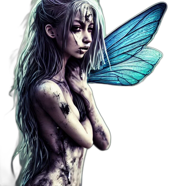 creature, fantasy art, concept art, comic book art, pixel art, blue, full, body transparent PNG cut-out