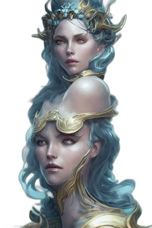 crown, face, mask, jewelry, fantasy art, concept art, photorealistic, oil painting transparent PNG cut-out