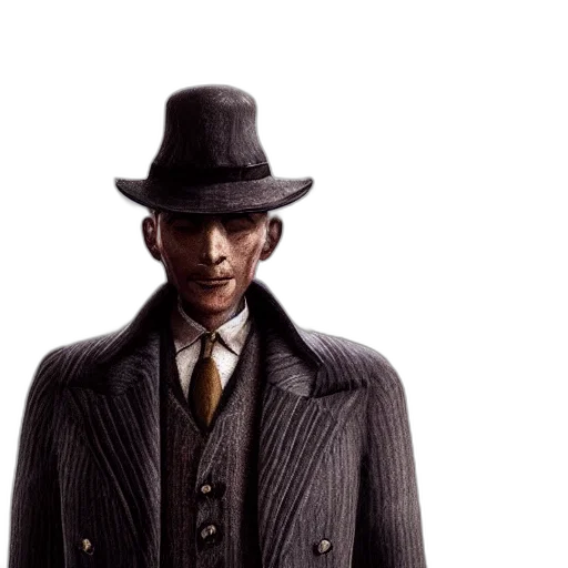 hat, jacket, staff, face transparent PNG cut-out
