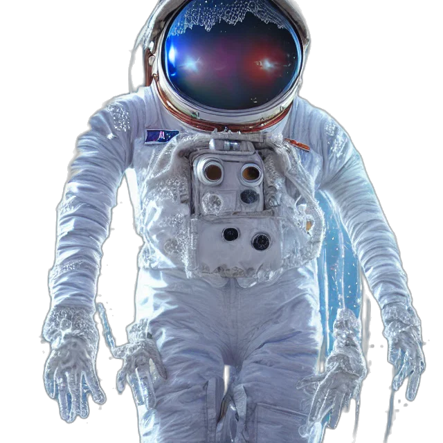 robot, mask, jacket, staff transparent PNG cut-out