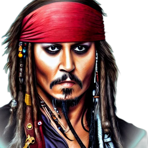 face, photorealistic, comic book art, fantasy art, cartoon, portrait, johnny, depp transparent PNG cut-out