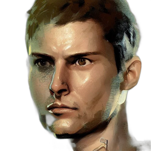 face, photorealistic, concept art, comic book art transparent PNG cut-out