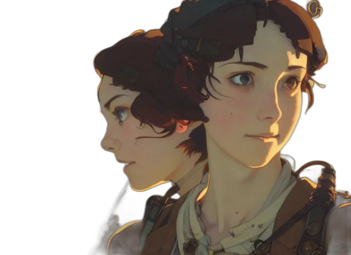 face, hat, crown, concept art, photorealistic, fantasy art, oil painting, sunset transparent PNG cut-out