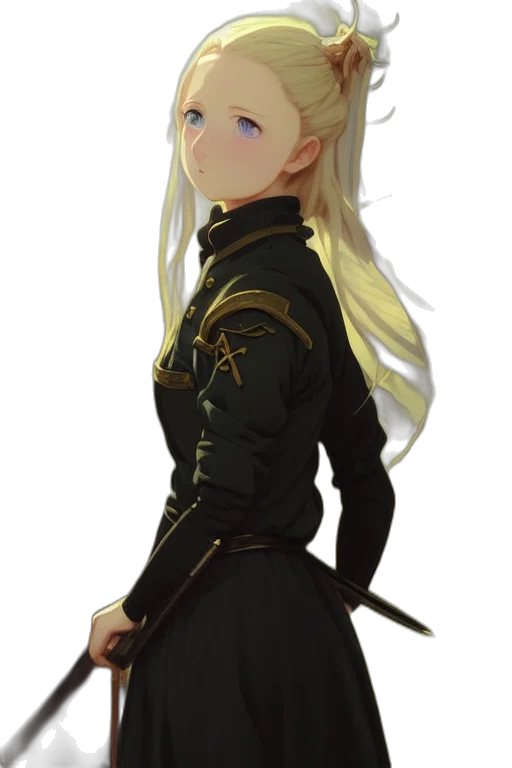 staff, jacket, sword, dress transparent PNG cut-out