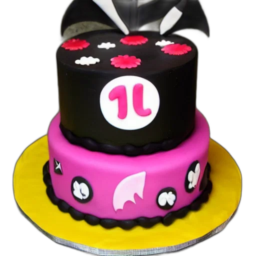 3d render, bat, birthday, cake, girls transparent PNG cut-out