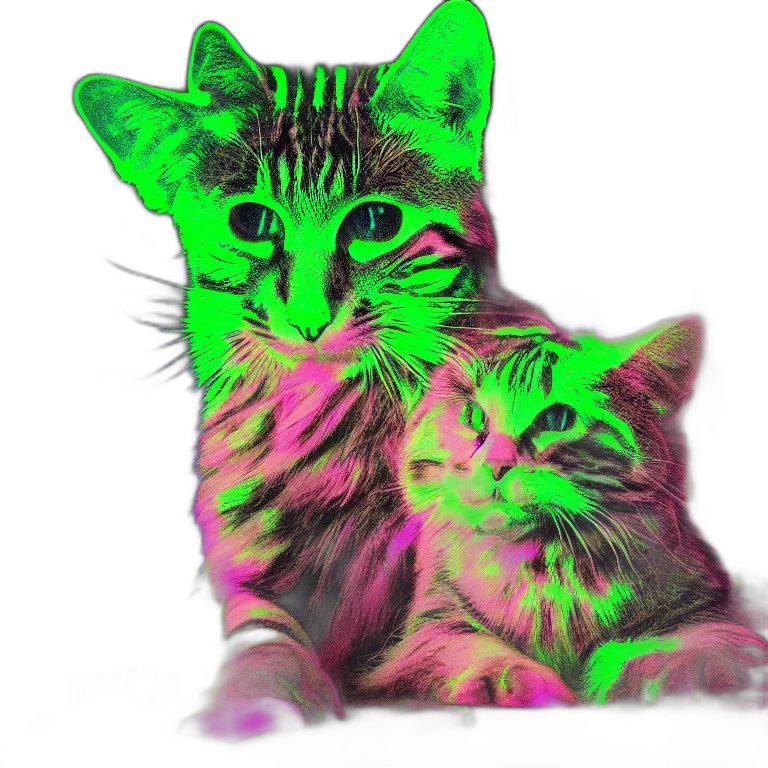 animal, vaporwave, photorealistic, 3d render transparent PNG cut-out