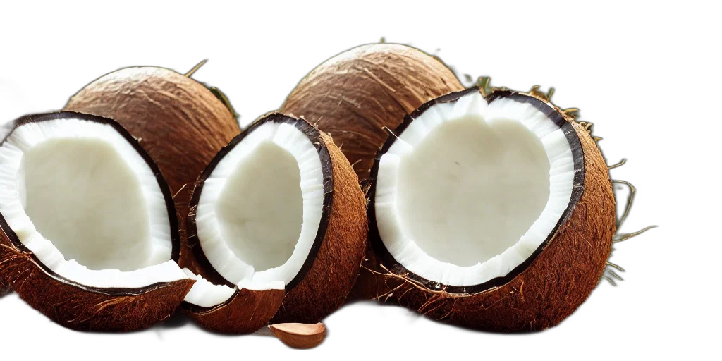 food, hair, 3d render, now, coconut, nut, big, silly transparent PNG cut-out