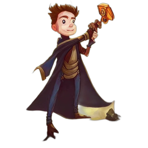 staff, concept art, fantasy art, cartoon, pixel art, cute, little, anthropomorphic transparent PNG cut-out