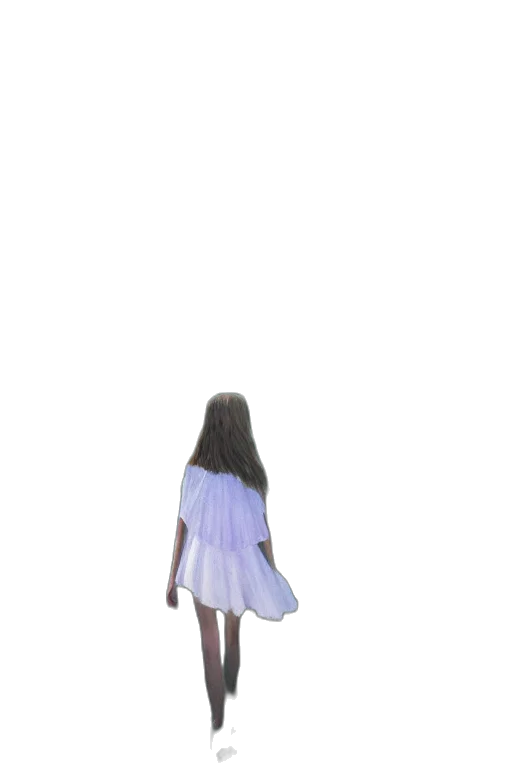 dress, hair, robot, creature transparent PNG cut-out