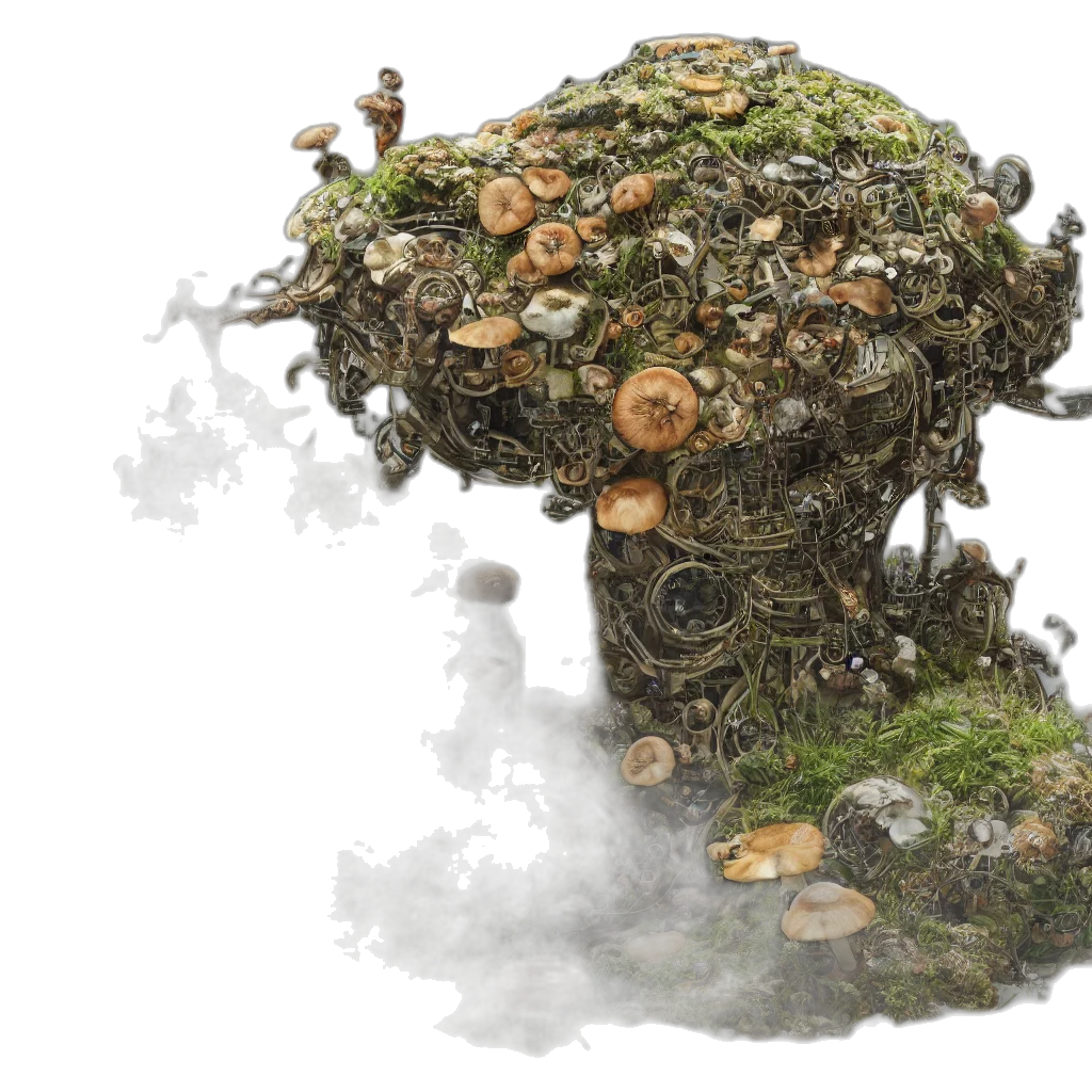 crown, tree, concept art, 3d render, fantasy art, photorealistic, forest, bio transparent PNG cut-out