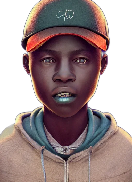 face, hat, jacket, creature, photorealistic, concept art, cartoon, 3d render transparent PNG cut-out