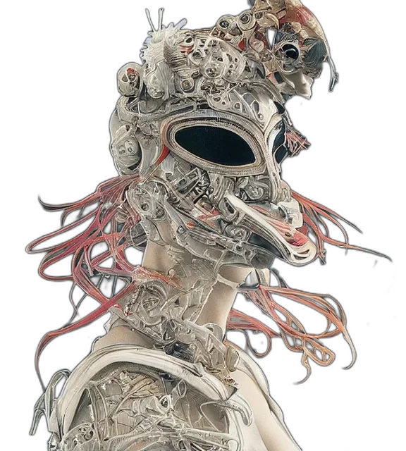 mask, robot, face, creature transparent PNG cut-out