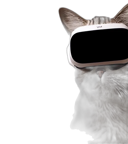 mask, robot, photorealistic, photo, cat, wearing, white, headset transparent PNG cut-out
