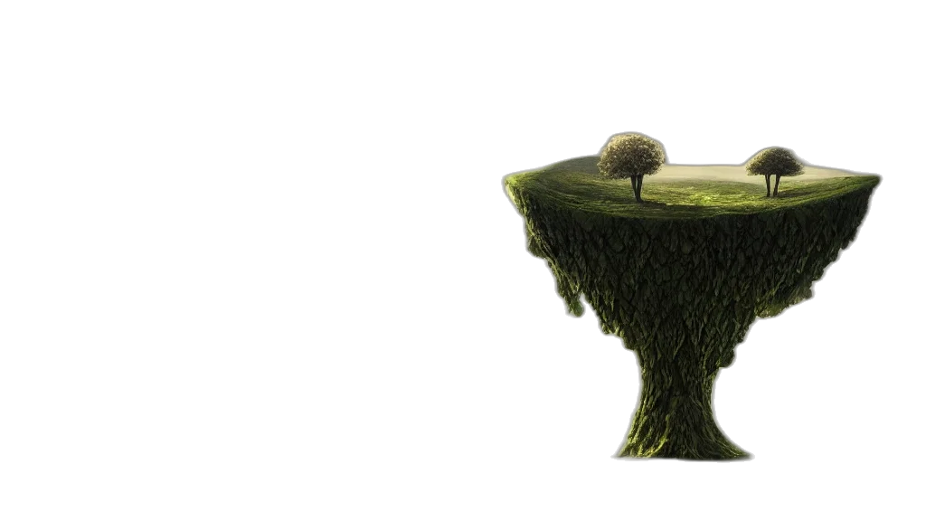 tree, hair, furniture, crown, 3d render, concept art, fantasy art, photorealistic transparent PNG cut-out