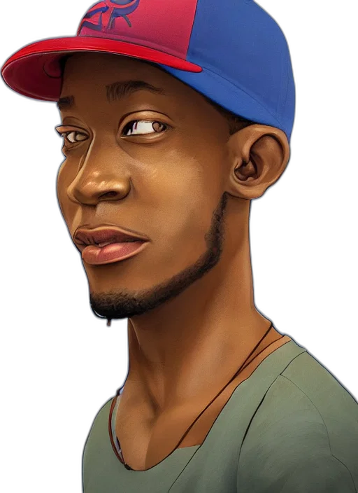 face, hat, staff, photorealistic, cartoon, concept art, fantasy art, colourful transparent PNG cut-out