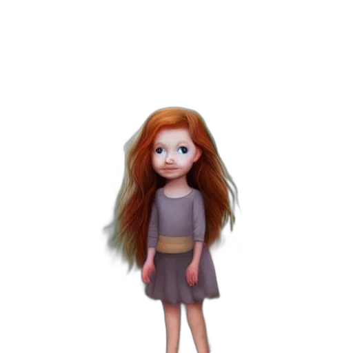 dress, hair, staff, creature, cartoon, concept art, 3d render, fantasy art transparent PNG cut-out