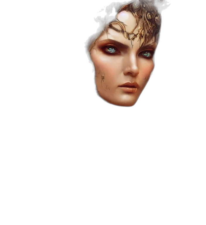 face, mask, crown, jewelry transparent PNG cut-out