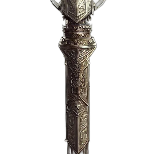 sword, staff, weapon, jewelry, fantasy art, concept art, 3d render, pixel art transparent PNG cut-out