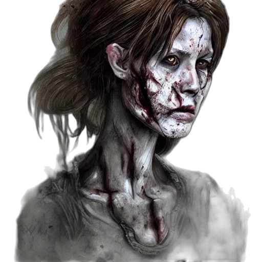 face, mask, concept art, fantasy art, photorealistic, watercolor, dark, resident transparent PNG cut-out
