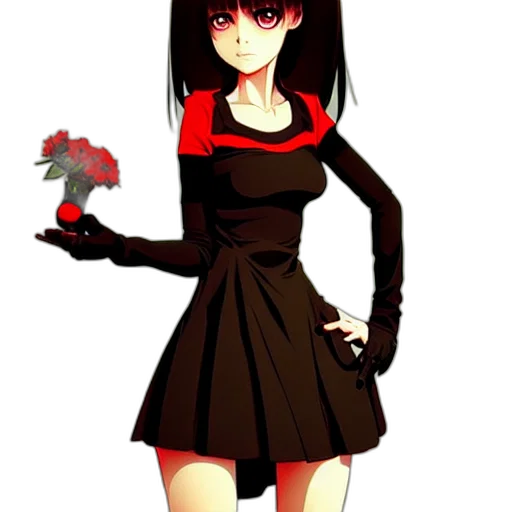 flower, dress, staff, weapon transparent PNG cut-out