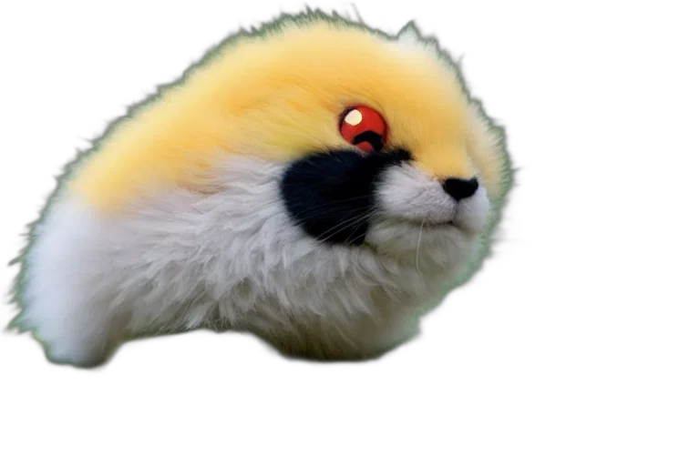 animal, creature, hair, dragon, 3d render, concept art, photorealistic, pixel art transparent PNG cut-out