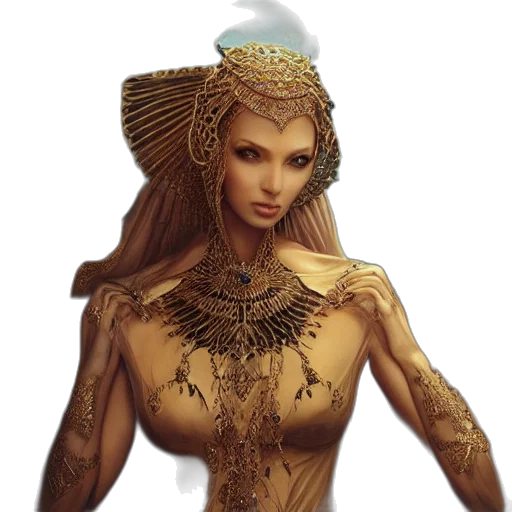 jewelry, crown, fantasy art, concept art, pixel art, photorealistic, golden, earth tones transparent PNG cut-out