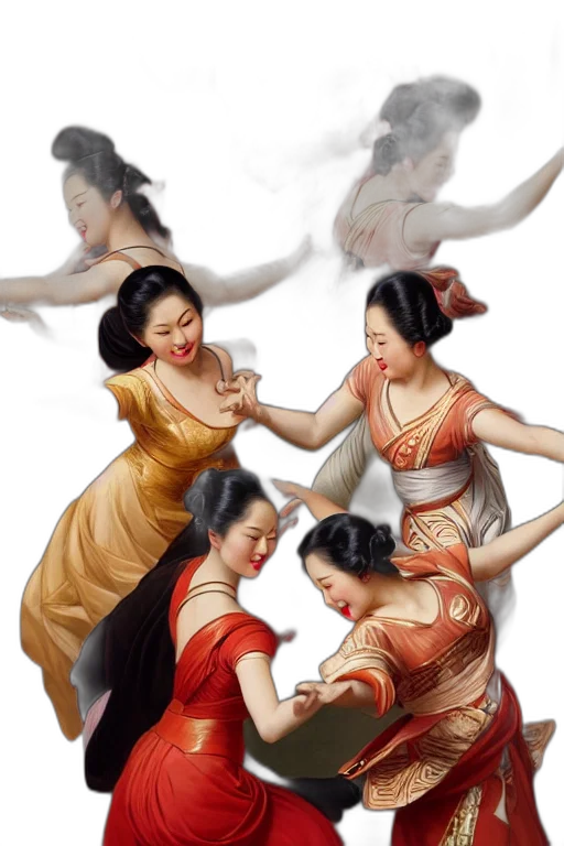 dress, oil painting, photorealistic, concept art transparent PNG cut-out
