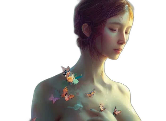 jewelry, fantasy art, concept art, photorealistic, pixel art, underwater, outer space, pastel transparent PNG cut-out
