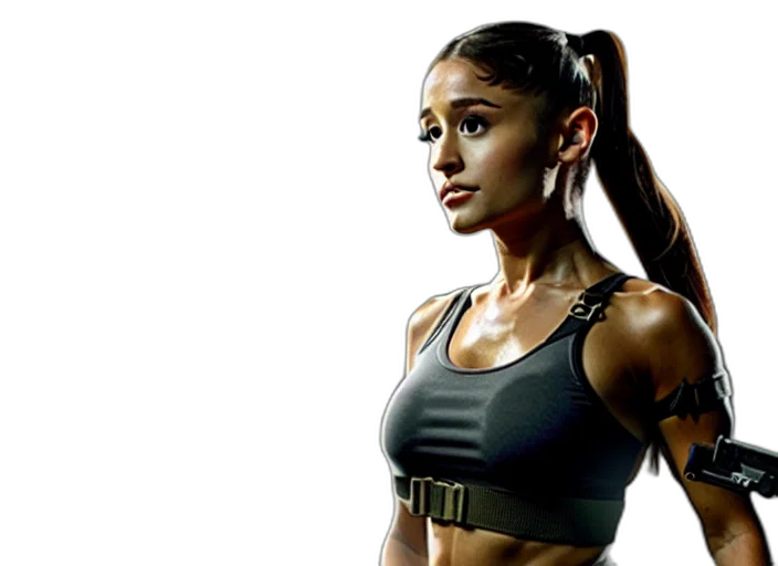 photorealistic, film, still, ariana transparent PNG cut-out