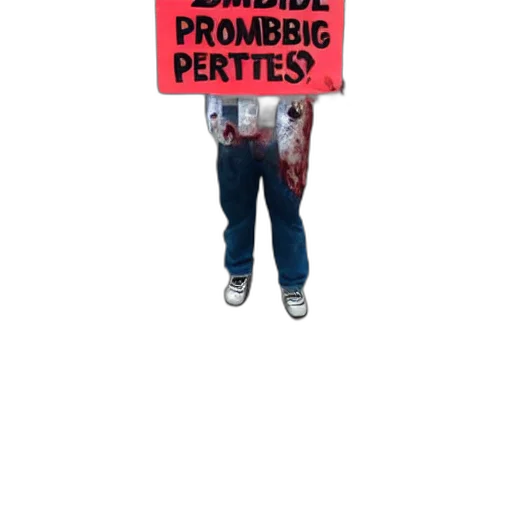 jacket, zombie, protestor transparent PNG cut-out