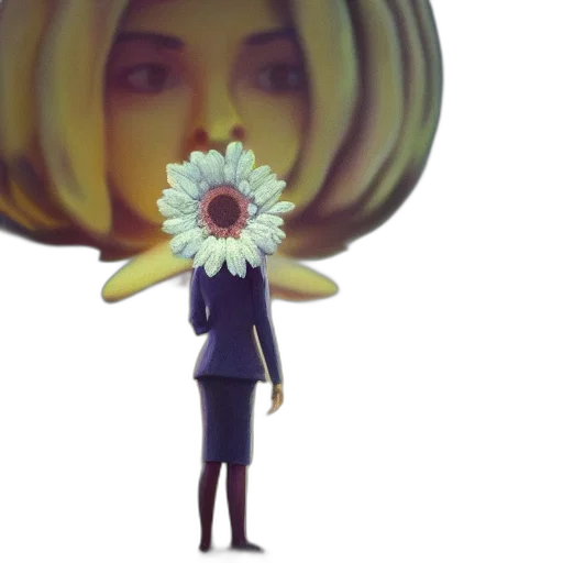 flower, crown, mask, hat, 3d render, concept art, photorealistic, giant transparent PNG cut-out
