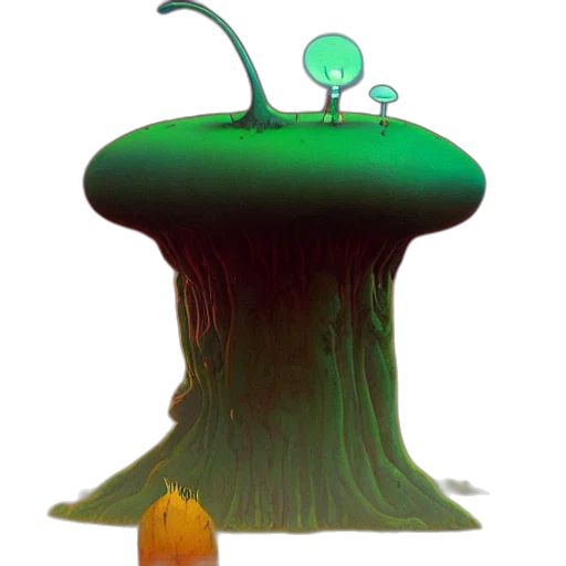 tree, crown, hat, creature, concept art, 3d render, pixel art, fantasy art transparent PNG cut-out