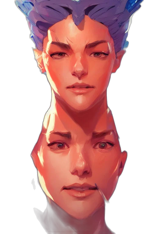 face, mask, crown, robot transparent PNG cut-out