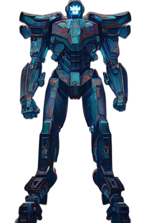 robot, weapon, concept art, 3d render transparent PNG cut-out