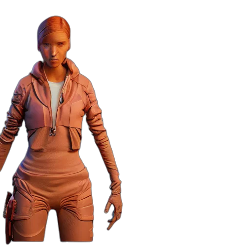 jacket, weapon, face, concept art transparent PNG cut-out