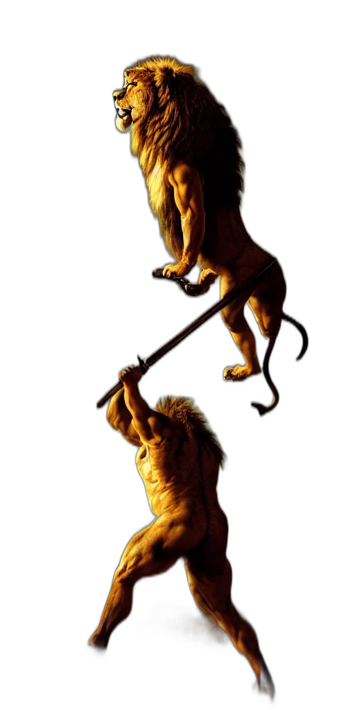 staff, sword, animal, crown transparent PNG cut-out