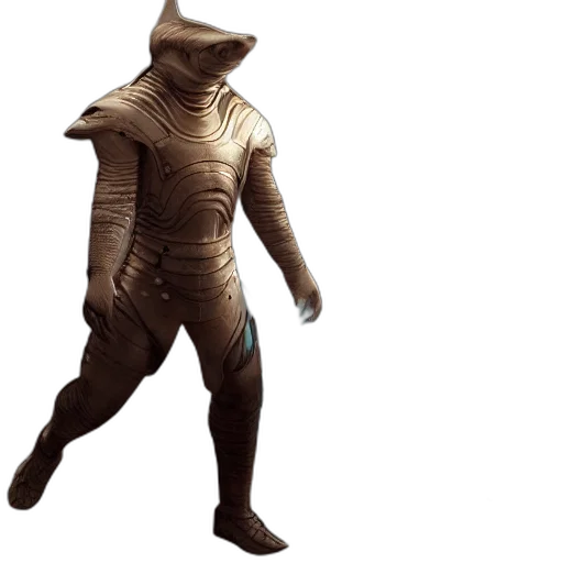 creature, robot, mask, jacket transparent PNG cut-out